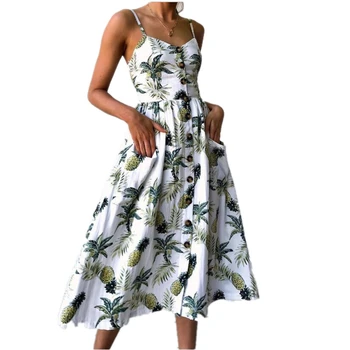 Vestidos 2019 M. Vasaros Moterų Suknelė Vintage Seksualus, Bohemiškas Gėlių Paplūdimio Tunika Suknelė Sundress Kišenėje Suknelė Moterų R098