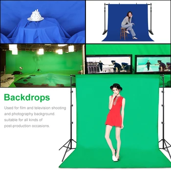 Yizhestudio 3*skaičius 2/3/4M Fotografijos Backdrops ,Mėlynai Žalios spalvos Ekrano fono paveikslėlį , Profesionalių Nuotraukų Sistemos, vaizdo portretas