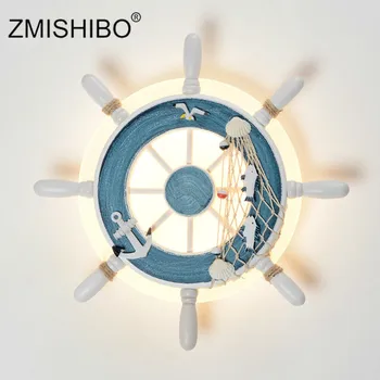 ZMISHIBO Šiaurės Fojė LED Vairo Sienos Lempos Berniukų Kambarys Dekoro Lempos Šiuolaikinės Kūrybos Paprastas Dizainas Unikalus Naktiniai Nakties Žiburiai