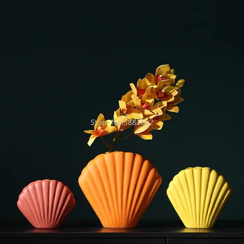 Šiaurės Stiliaus Meno Seashell Formos Vaza Kūrybinės Keramikos Sutartis Modelis Gyvenamojo Kambario, Apdaila, Namų Darbalaukio Puošyba, Dailė Ir Amatai