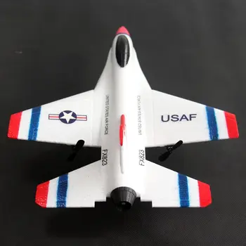 1 VNT Skristi lokys FX-823 2.4 Ghz 2CH F16 Thunderbirds ELP RC Gliderr Lėktuvo RTF Mode 2 Plokštumoje Modelis Žaislai