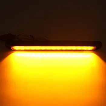 1pc Automobilio 15 LED Galiniai Žibintas Stabdžių Žibintas už Automobilių, Autobusų, Sunkvežimių Priekabos, 10-30 V Raudona Geltona Balta Automatinis Signalo Lemputė