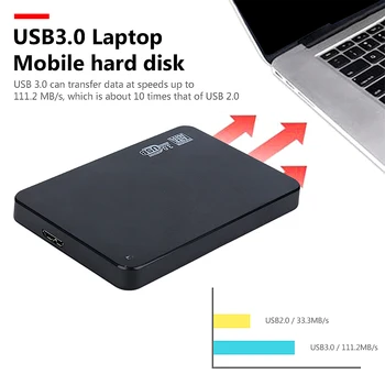 2,5 colio Išorinį Kietąjį Diską, USB 3.0 500GB 1 TB 2TB Storage HDD Išorinį Kietąjį Diską Nešiojamas HD Kietasis Diskas Staliniams kompiuteriams 