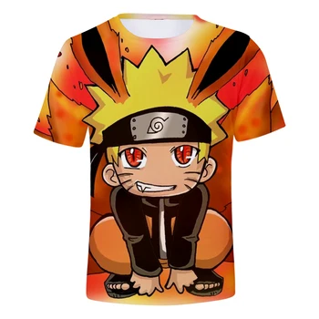 2018 Karšto Pardavimo Naruto Komiksai 3D marškinėliai Vyrams/moterims Vasaros Marškinėlius Mados Animacinių filmų Sasuke Kakashi 3D Spausdinimo vyriški marškinėliai Drabužių 4XL