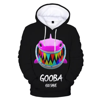 6ix9ine Hoodie Gooba Streetwear Hip-Hop Reperis ilgomis Rankovėmis Megztinis Vyrams Moterys Mados Atsitiktinis Plius Dydis Megztiniai su Gobtuvu