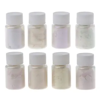 8 Spalvų ColorShift Perlų Pigmentų Aurora Derva, Pigmentas Žėručio Poliarizuota Diamond Perlamutrinis Pigmentas Rinkinys Papuošalų Priėmimo Priemonė