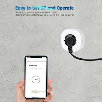 ACCKIP Australija Naujoji Zelandija Smart Plug Smart WiFi Elektros Lizdas Tuya App Kontrolės Alexa Prijungtas prie WiFi Prijungti Energijos Montior