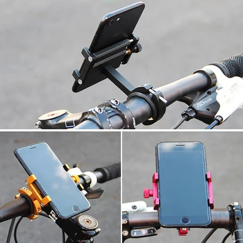 Anti-Slydimo Universalus Dviratis Dviračio Motociklo Telefono Laikiklis Laikiklis Smart Mobilųjį Lentynos Mobiliųjų Telefonų Rankenos, Apkaba Pasukti 360
