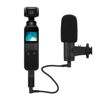 Audio Adapter 3.5 mm Mikrofoną Mic už DJI OSMO Kišenėje/Pocket 2 Jungtis Telefono Mount Turėtojas Darbalaukio Trikojo Vlogging Gyventi