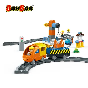 BanBao 9726 technic serija Didelio dalelių miesto traukinio inžinerijos Marmuro paleisti Elektros Statyba blokai Vaikams, Žaislai, Dovanos