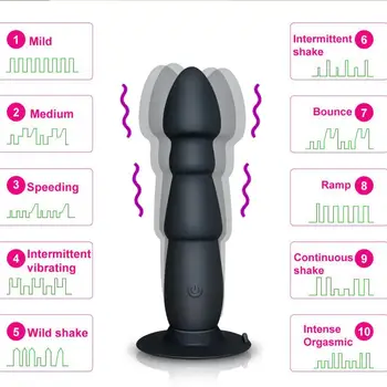 Belaidžio Prostatos Massager Analinis Vibratorius, skirtas Vyrams, Silikono Vyrų Masturbator Analinis Kaištis Suaugusiųjų Sekso Žaislai, Vibratoriai su siurbtuko