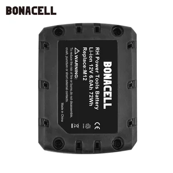 Bonacell 6000mAh 12V Maitinimo Priemonė Li-ion Baterijos Pakeitimas, Baterijos Milwaukee M12 C12 WS M12 IR L10