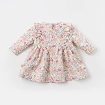 DBZ13685-2 dave bella pavasario baby girl ' s princess gėlių lankas suknelė vaikų mados šalis suknelė vaikams kūdikiams lolita drabužiai