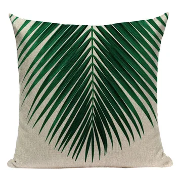 Dekoratyviniai pagalvių užvalkalai Atogrąžų Žalios Palmių Monstera Lapų Lapų Kvadrato Formos Augalų Pagalvėlė Padengti Sofa Namų 