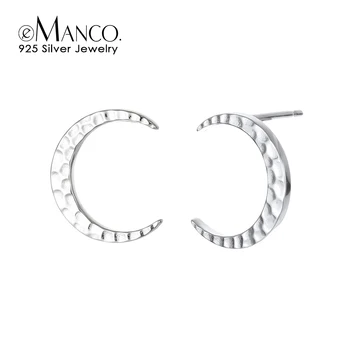 E-manco 2019 mados Romantiška 925 sidabro stud auskarai moterims mėnulis žodžiai dizaino moteriški auskarai už draugo dovaną orecchini