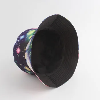 Galaxy Spausdinti Panama Kibirą Kepurės Vyrams, Moterims, Vasaros Saulė Kepurės Streetwear Bobą Skrybėlių Grįžtamasis Žvejybos Žvejys Skrybėlę