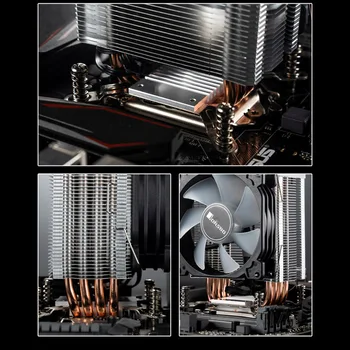 GPU Kompiuterinių Vandens Aušinimo Sistema Waterblock Tower Tipo CPU Aušintuvo 4 Gryno Vario Šilumos Vamzdžiai RGB PWM 4Pin Aušinimo Radiatoriaus Ventiliatorius