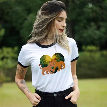 Hakuna Matata liūtas karalius Marškinėliai Moterims Harajuku Ullzang Mados marškinėliai Femme Homme Vasaros Marškinėlius Mados Viršų Moteriška T Shirts