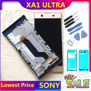 Jutiklinio Ekrano Rėmelis SONY XPERIA XA1 Ultra LCD Ekranas Pakeitimas LCD SONY C7 G3221 G3212 G3223 G3226 LCD dispaly