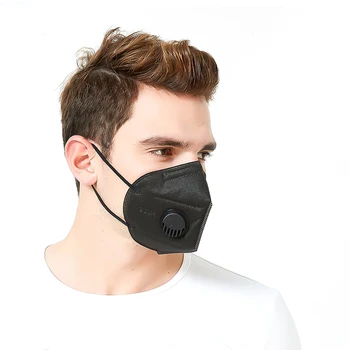 Kn95 kaukė dulkėms kvėpuojantis pilka aktyvintos anglies galvos montuojamas trimatis apsaugos 30pcs