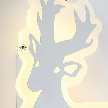 Kūrybos Akrilo LED Siena Šviesos Animacinių filmų Elnias Katė, Vaikai Naktį Šviesos Sconce Wandlamp Modernus Miegamojo, Naktiniai staleliai, Lempa, Restoranas Žibintai