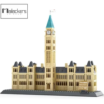 Mailackers Miesto Pastatų Kanados Parlamento Architektūra, Statyba Blokai Klasikinis Miesto Street View House Plytas, Vaikams, Žaislų, Dovanų