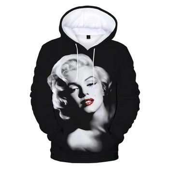 Marilyn Monroe 3D Spausdinimo Gobtuvu Palaidinės Unisex Streetwear Negabaritinių Hoodies Vyrai Moterys Mados Atsitiktinis Hip-Hop Megztinis
