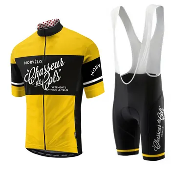 NAUJAS Morvelo vasaros dviračių drabužių 2019 dviračių drabužių rinkiniai trumpas rankovės kombinezonai su antkrūtiniais šortai vyriški vasaros maillot ciclismo rinkiniai