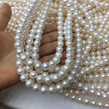 Nemokamas pristatymas,16 colių aukštos blizgesys 10-11 mm, puikus turas , pobūdžio gėlavandenių perlų medžiaga ,be branduolinių