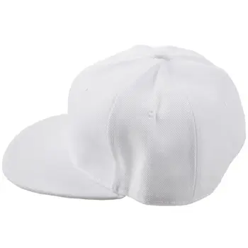 Paprastas Naujo įrašo Hip-Hop Beisbolo kepuraitę Berniukas Reguliuojamas Hat, White