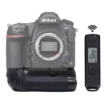 Pro Vertikalus Baterijos Rankena Pack rankenos Laikiklis su 2.4 G Bevielis Nuotolinio Valdymo pultas skirtas Nikon D850 fotoaparatas