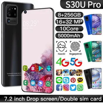 S30U Pro 7.2 Pasaulio Versija viso Ekrano Ultrabook Mobiliojo Telefono 8G 256G Ekrano, pirštų Atspaudų Atrakinti Veido Atpažinimo Reflective