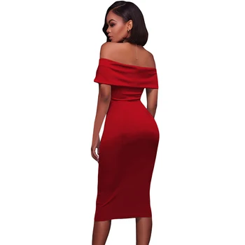 SEBOWEL Sexy Raudona/Balta/Juoda Off Peties Bodycon Ruched Dress 2019 Moterys Vasarą trumpomis Rankovėmis Bardot Šalis 