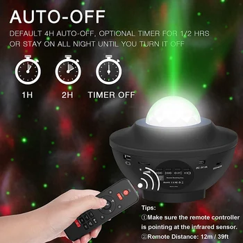 Spalvinga Galaxy Žvaigždėtas Dangaus Projektorius, Šviesos Valdymo Balsu Muzikos Grotuvas LED Nakties Šviesos USB Įkrovimo Romantiška Projekcija Lempos