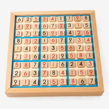 Tėvų-vaikų Medinių Stalčių Sudoku Devynių Kvadratinių Tinklelis Žaidimas Šachmatais Vaikų Švietimo stalo Žaidimas, Žaislai, Stalo Dėlionė