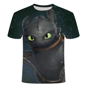 Vasaros Nauja, vyriški T-shirt, kaip mokyti dragon 3 anime Marškinėlius 3D atspausdintas t-shirt mergaitė animaciją shirt marškinėliai drabužių S-6XL