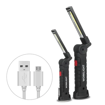 VBS USB Ultra Galingas Įkraunamas Led Žibintuvėlis Fotoblykstės Magnetiniai Mini Žibintuvėlis COB Nešiojamų Lanterna Lauko Apšvietimas