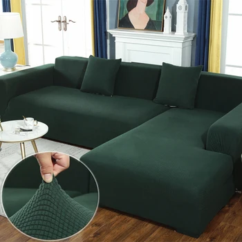 1/2/3/4 sėdynės aksomo elastinga kampe sofa padengti gyvenamasis kambarys sofos padengti porankiu šiuolaikinės L-formos sofa dangtis