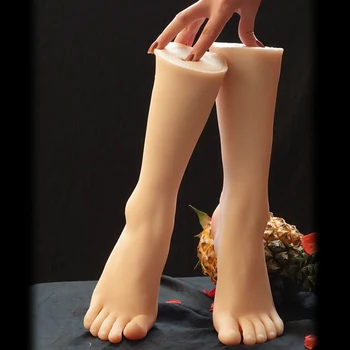 1 Pora Tikroviška Silikono Kojų Pėdų Netikrą Koja Moterų Manekenas Rodo Batų Modelį, Fetišas Žaislas