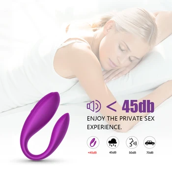 10 Greičio Dual G Spot Vibratorius U Tipo Makšties Massager Klitorio Stimuliatorius Moterų Masturbator Dildo Erotiniai Sekso Žaislas, skirtas Moters