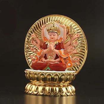 12,5 cm paauksuoti Dervos Budistų Prekių Tibeto Dorje Tsundi Budos Statula,Automobilių/Home Išleisti Papuošti Bodhisatvos Statulėlės