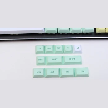 120 Klavišus Balta-Mint-Kreminės Geltonos PBT DSA Keycaps ANSI Išdėstymas Dažų-Subbed arba Tuščią Vyšnių MX Jungikliai Mechaninė Klaviatūra
