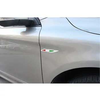 1Pair Automobilių 3D Italija italijos Vėliava, Herbas Ženklelio Lipdukai Lipdukas, skirtas AUDI BMW Chrysler, Dodge