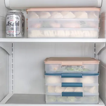 2-sluoksnis Maisto produktų Laikymo Dėžutė Kukulis Lauke Virtuvės Organizatorius Šaldytuvas Uždaromos talpinimo Mėsos ir Daržovių Saugykla Namų