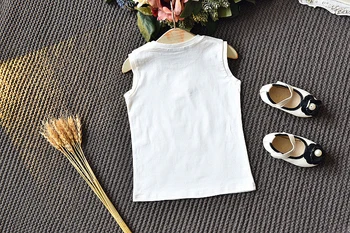 2020 metų Vasaros Mergaičių Drabužių Rinkiniai Mielas Lankas korėjos Berankoviai marškinėliai + Pledas Šortai 2VNT Tiktų Vaikams Drabužių Komplektas, Vaikų Drabužiai