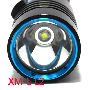 5000Lm XM-L2 Vandeniui Nardyti po vandeniu 80 Metrų LED Nardymo Žibintuvėlį, Fakelą Lempos Šviesos Kempingas Lanterna Su Tolygus reguliavimas