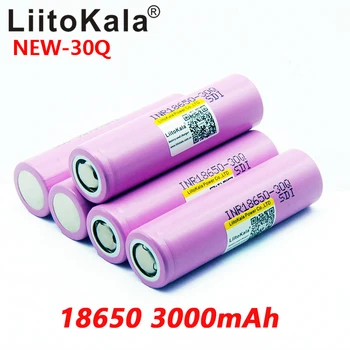6PCS LiitoKala originalus Naujas INR 18650 baterija 3.7 V 3000mAh INR18650 30Q li-jonų Baterijas