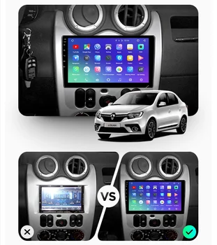 Android 10.0 Automobilio multimedijos grotuvas GPS Renault Logan (2009-2013 m.) GPS Navigacija, Radijas, DVD Grotuvas, Multimedia stereo galvos vienetas