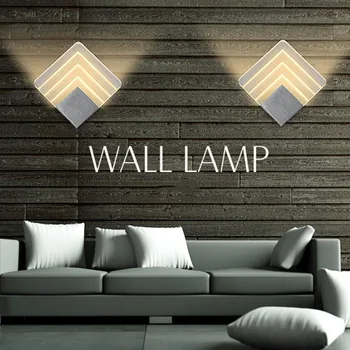 Feimefeiyou LED Aliuminis sieninis lengvųjų geležinkelių projekto Aikštėje LED sienos lempos naktiniai kambarys miegamasis sieniniai šviestuvai menų 2 dydžių