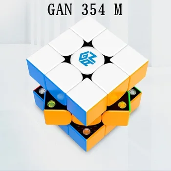 Gan 354 M V2 3x3x3 Magija Magnetinio Kubas su GES magnetico Profesinės GAN354M V2 3x3 Greitis Cubo Magico Twist Švietimo Žaislai